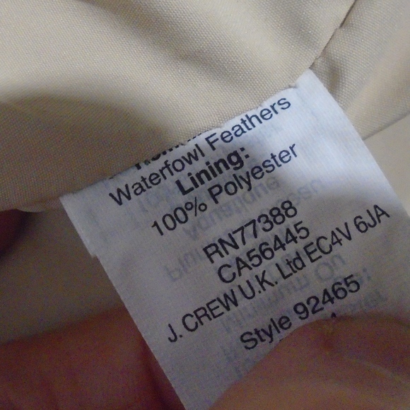 J CREW Solid Quilted Puffer Vest XS Vanilla - Picture 7 of 7